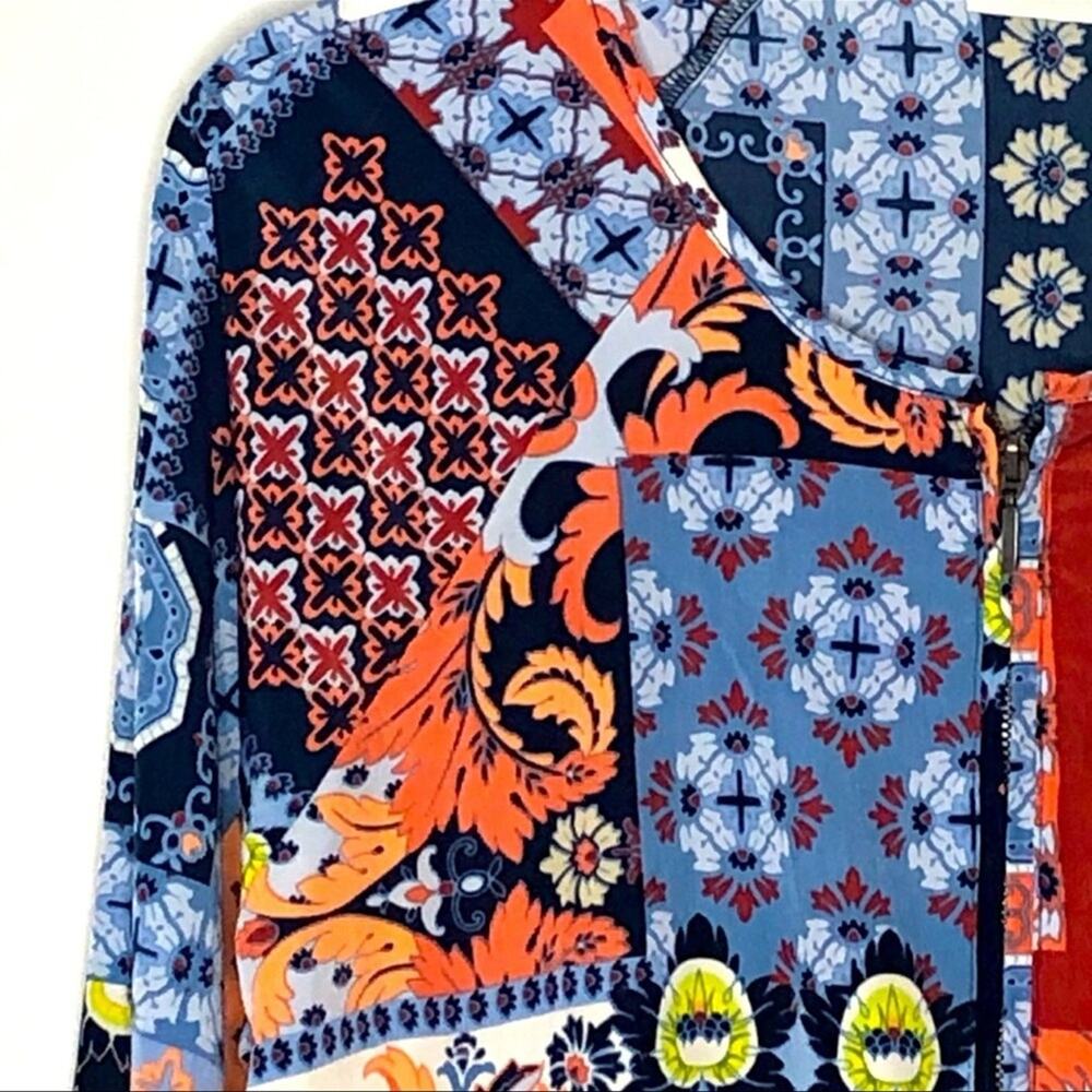 NY&C Patchwork Bomber Jacket Cottagecore Quilted … - image 8